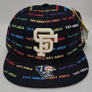 American Needle MLB San Francisco Giants Multicolor Yay Area Fitted 7 3/8 Hat